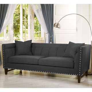 Hot Deal Stapleton Gray Linen Modern Sofa