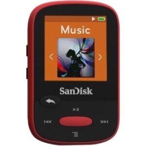 SanDisk Clip Sport SDMX24-004G 4 GB Flash MP3 Player - Red