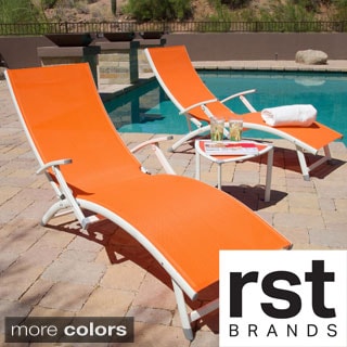 Big Save Sol Sling 3-piece Folding Chaise Lounge Set