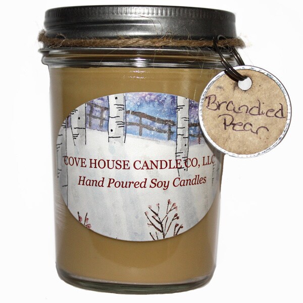 Scented Tan 8ounce Jelly Jar Soy Candle 16027539