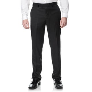 Nicole Miller Men's Charcoal Suit Separate Trim-fit Pants-Image