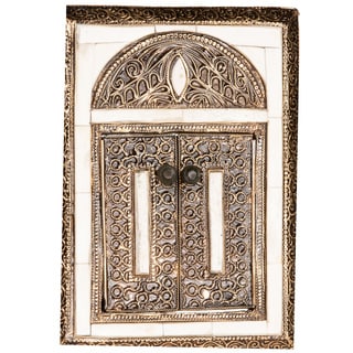 Buy Cheap Hand-carved White Bone Double Door Wall Mirror (Morocco)