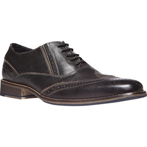 Men's Steve Madden Virgo Oxford Black Leather - Overstock Shopping ...