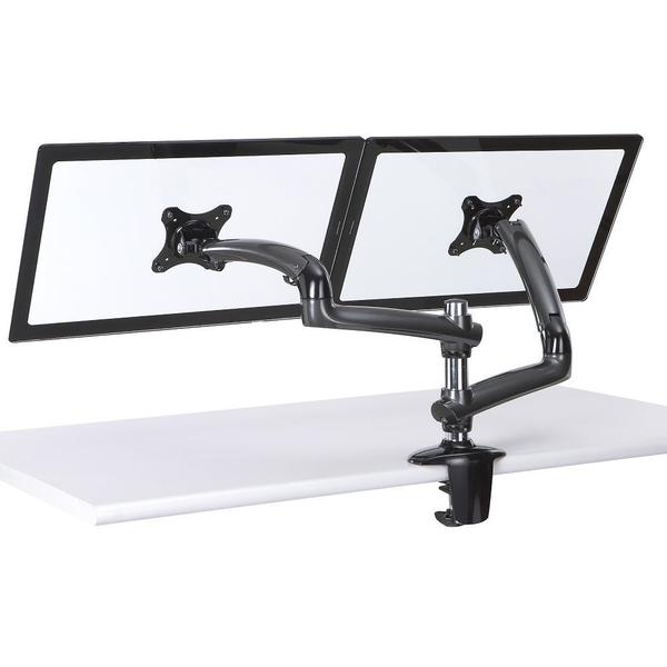 Cotytech Dark Grey Expandable Dual Desk Mount Spring Arm DM-GM212