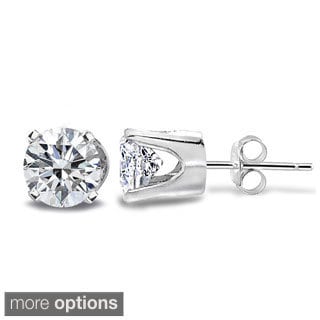 14k White or Yellow Gold 1/2ct TDW Diamond Round Stud Earrings (G-H, I2-I3)