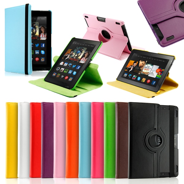 Gearonic PU Leather with Swivel Stand for New Kindle Fire HDX 8.9-inch