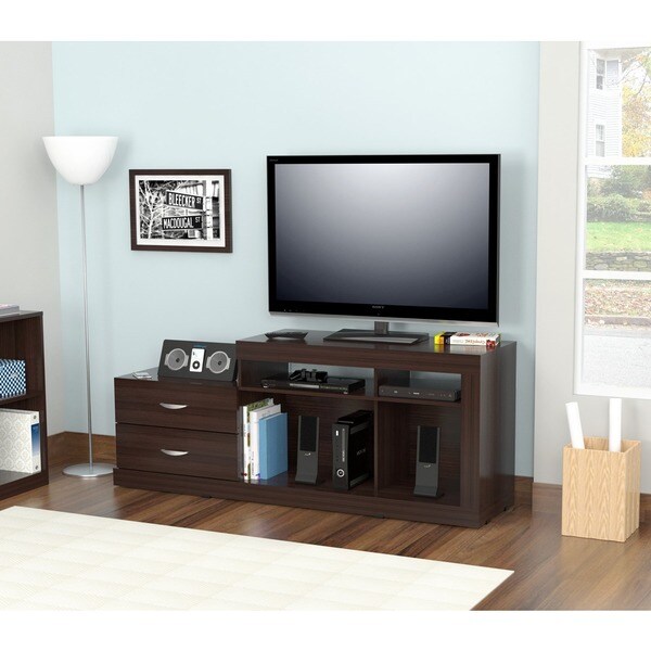 Inval 46inch Espressowenge Functional Flat Panel TV Stand 16049675