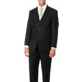 Caravelli Italy Men's 'Superior 150' Black 3-piece Vested Suit
