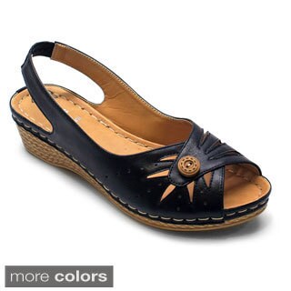 Betani Women's 'Teresa-1' Cut-out Vamp Slingback Sandals Betani Women's 'Teresa-1' Cut-out Vamp Slingback Sandals