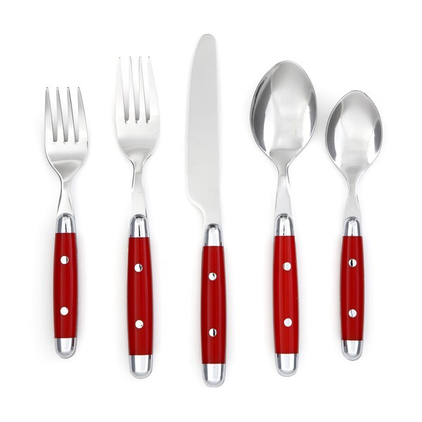Cambridge 'Jubilee' Red 20-piece Flatware Set