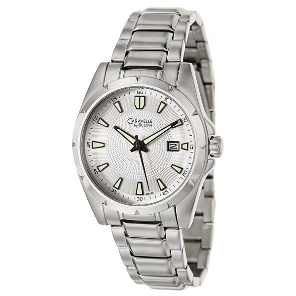 Caravelle by Bulova Men's 'Sport' Silvertone Stainless Steel Japanese Quartz Watch
