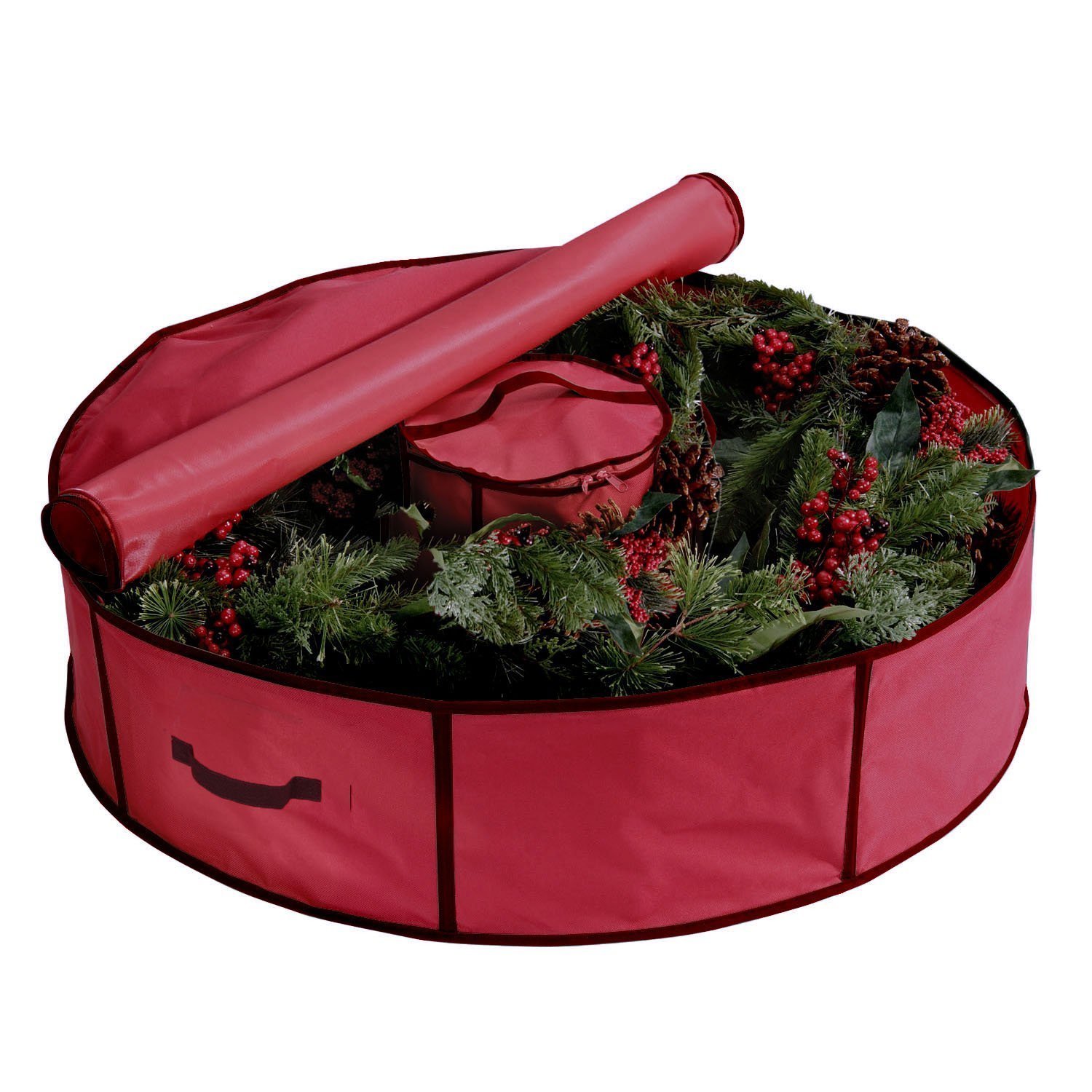 36inch Red Center Storage Holiday Wreath Bag Overstock™ Shopping