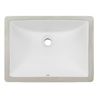 Geyser White Vitreous Porcelain Undermount Bathroom Sink (16 x 11 inches)