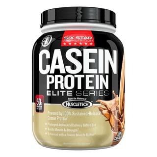 Six Star Professional Strength Casein Protein Elite Series Triple Chocolate Dietary Supplement (1.5 Pounds)-Image