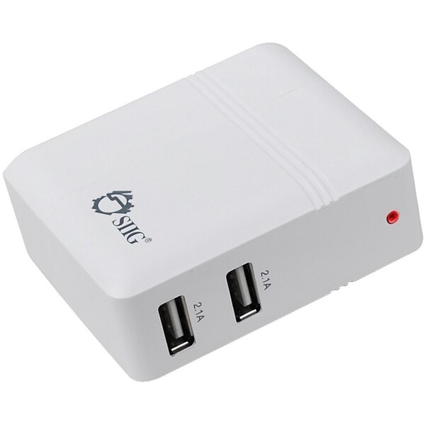 SIIG 4.2A USB Power Adapter - 2-Port (White)