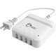 SIIG 6.2A USB Power Adapter - 4-Port (White)