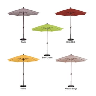 Sale +!+9-foot Aluminum/ Poly Crank and Tilt Umbrella with Base - mnbhgcxh