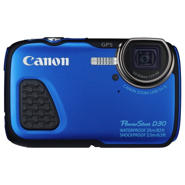 Canon PowerShot D30 12.1MP Waterproof Blue Digital Camera