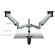 Mount-It! Full Motion Monitor Desk Mount with Quick Release Dual Arm 