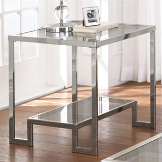 Save Price Cordele Chrome and Glass End Table
