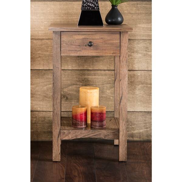 Furniture of America Carlet Compact Size Side Accent Table with Storage