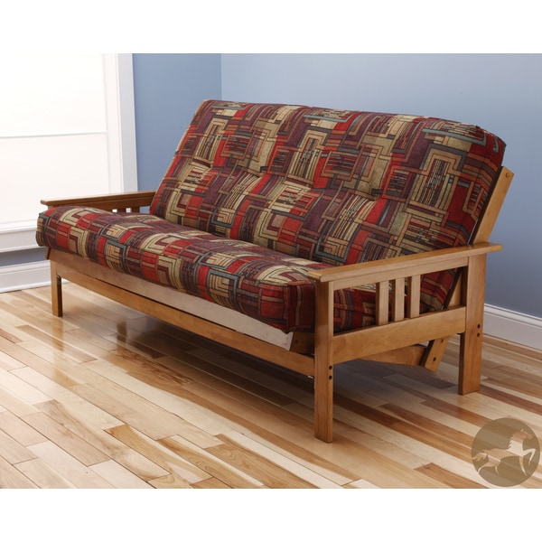 Christopher Knight Home Multi-Flex Brown Wood Futon Frame with Innerspring Mattress