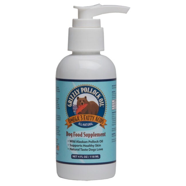 Grizzly Pollock Oil Omega 3 Fatty Acid All Natural Dog Food Supplement