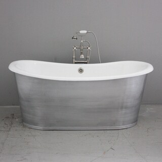 The Pershore73 73-inch Cast Iron French Bateau Bathtub-Image