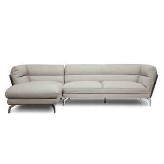 Baxton Studio Quall Gray Modern Sectional Sofa - Left Facing Chaise