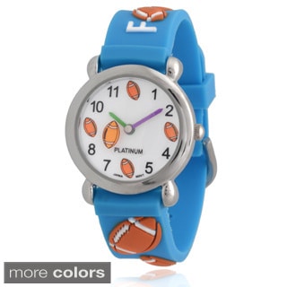 Geneva Platinum Kids' Football Silicone Watch