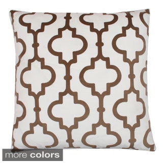 Great Prices 'Casablanca' Pattern Feather-filled 20x20 Square Throw Pillow