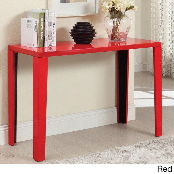 Furniture of America Lorzi High Gloss Lacquer Sofa Table