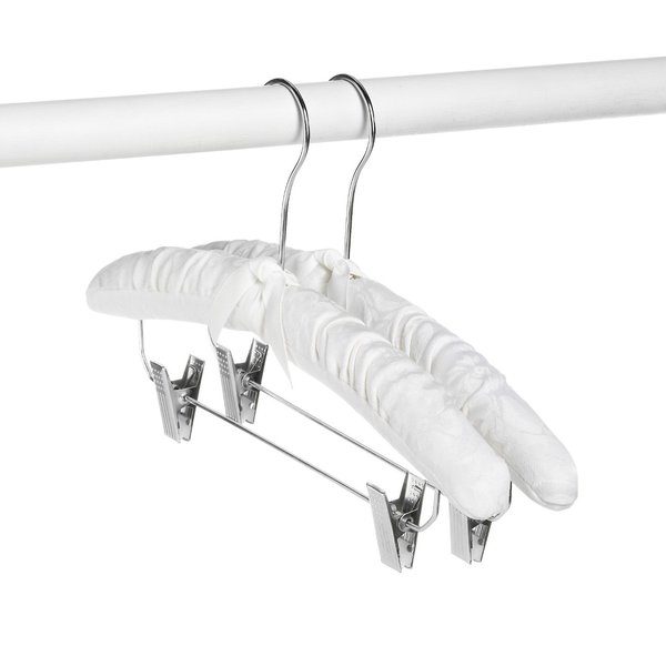 Whitmor White Satin Extra Padded Damask Hangers (Set of 2)