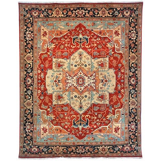 For sale Safavieh Hand-knotted Samarkand Rust/ Navy Wool Rug (8' x 10')
