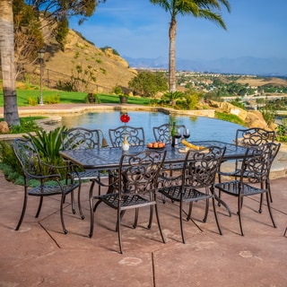Great Prices Christopher Knight Home Delray 9-piece Cast Aluminum Copper Outdoor Dining Set