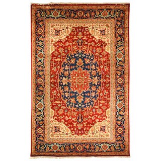 Compare Price Safavieh Hand-knotted Samarkand Rust/ Navy Wool Rug (9' x 12')