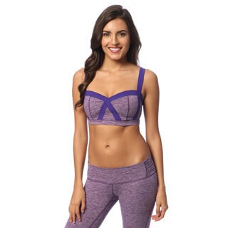 Balini Women's Brittany Purple Yoga Bra-Image