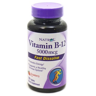 Natrol Vitamin B-12 5000mcg 100-count Fast Dissolve Supplements (Pack of 2)-Image