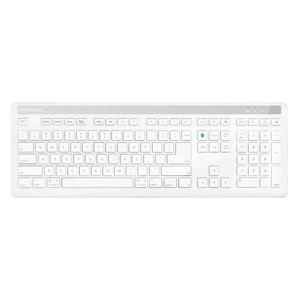 Macally Quick Switch Bluetooth Keyboard for Up to Five Devices