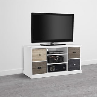(_ _ ) Mercer Storage TV Console with Multicolored Door Fronts