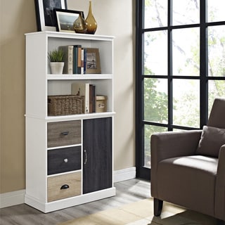 Buy Online Mercer Storage Bookcase with Multicolored Door and Drawers