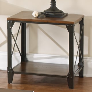 Special Offers Windham Square Solid Wood/ Iron End Table