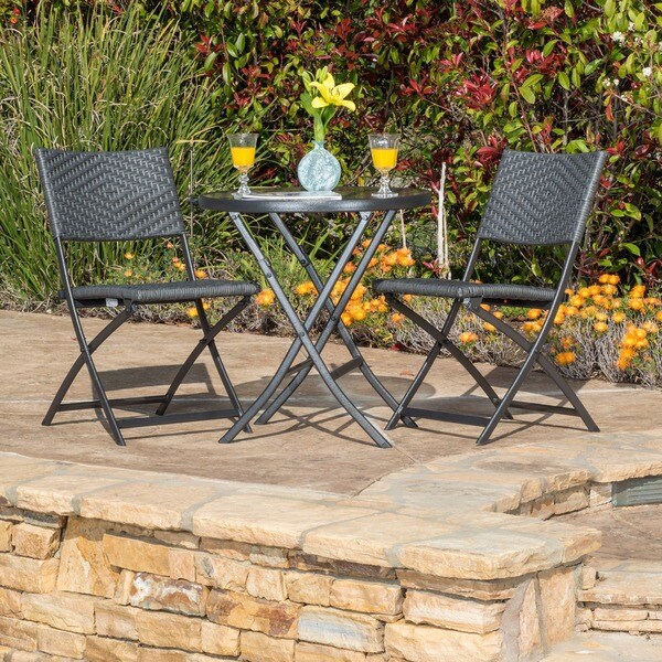 Christopher Knight Home El Paso Outdoor 3piece Multibrown Folding Set