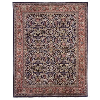 Low Price Safavieh Hand-knotted Farahan Sarouk Navy/ Rust Wool Rug (8' x 10')
