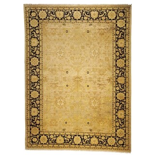 Best Shopping Safavieh Hand-knotted Peshawar Vegetable Dye Ivory/ Black Wool Rug (9' x 12')