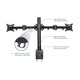 Mount-It! 24-inch Triple Monitor Desk Mount