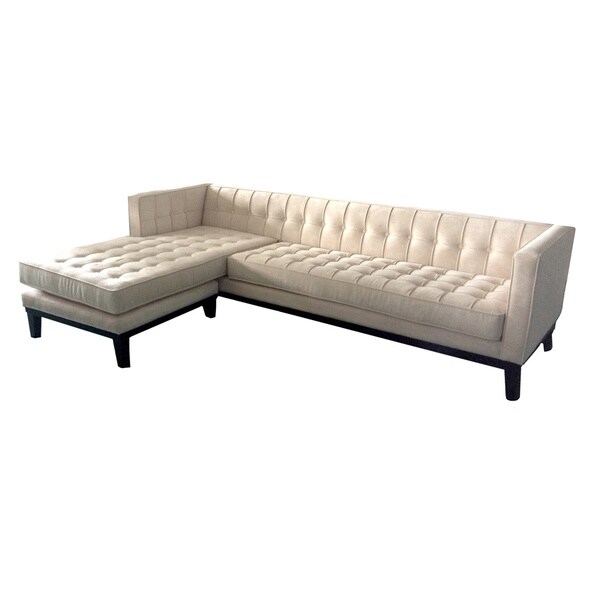 Roxbury Cream Tufted Sectional Overstock Shopping Big Discounts on