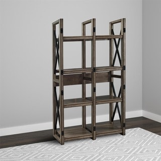 Low Price Wildwood Rustic Metal Frame Bookcase/ Room Divider