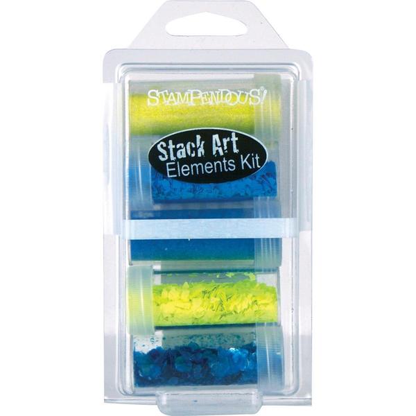 Stampendous Stack Art Elements Kit 5/Pkg - Storm