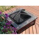 Corvus Templato 34-inch Fire Pit with Slate Tabletop